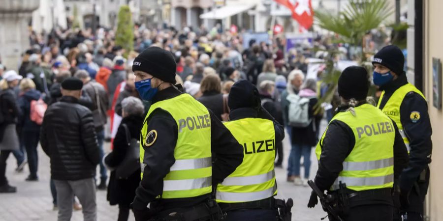 Polizei Schaffhausen Coronavirus Demonstration