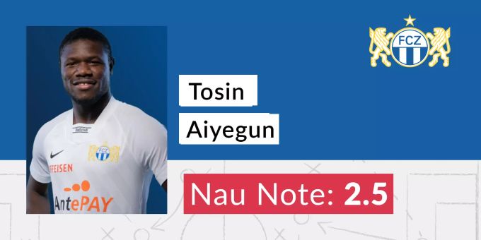 Die Nau.ch-Note für Aiyegun Tosin vom FCZ. FCZ