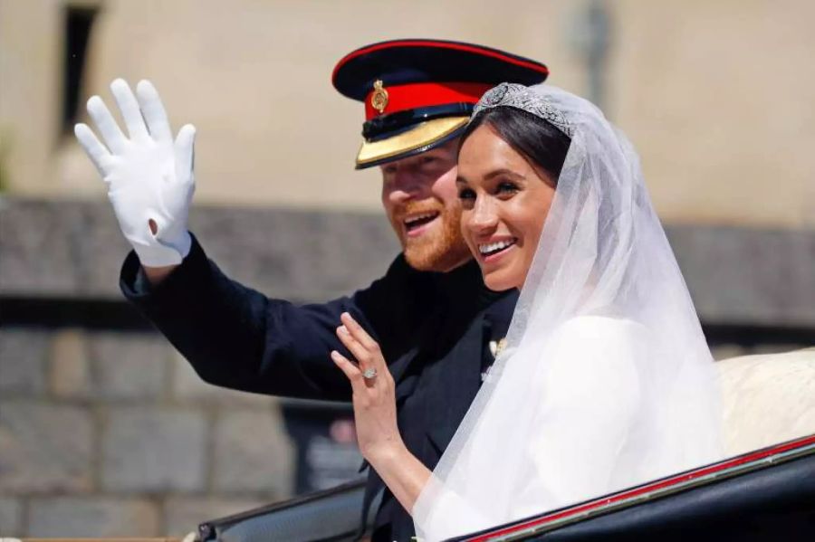 Prinz Harry und Meghan Markle bei ihrer Hochzeit 2018.