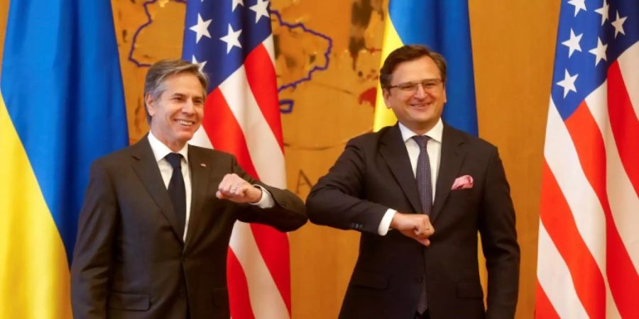 US-Aussenminister Antony Blinken (l.) und Amtskollege Dmytro Kuleba