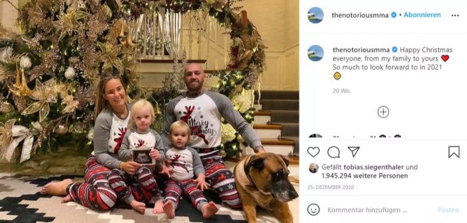 Conor McGregor und Devlin mit Töchterchen Croia (2) und Söhnchen Conor Jack Jr. (4). conor mcgregor