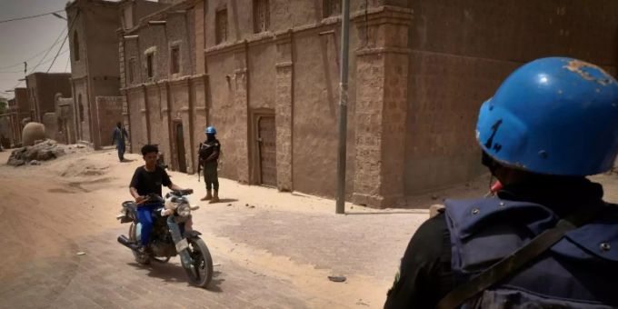 Ein UN-Blauhelmsoldat in Mali. mali