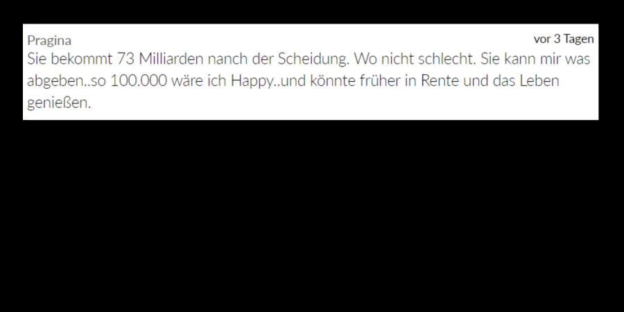 Dieser User beneidet Melinda Gates sogar.