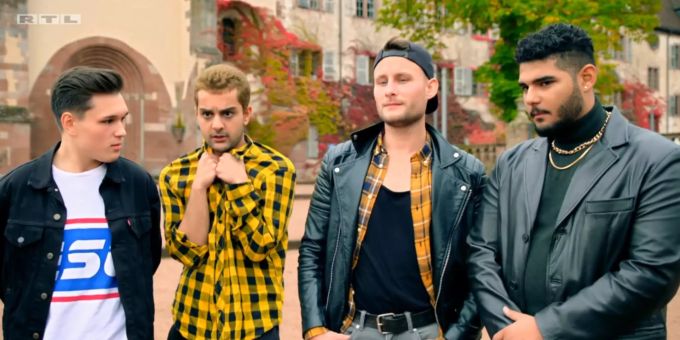 «DSDS»: Dominic Möws, Shada Ali, Jan Böckmann und Starian Dwayne McCoy. DSDS