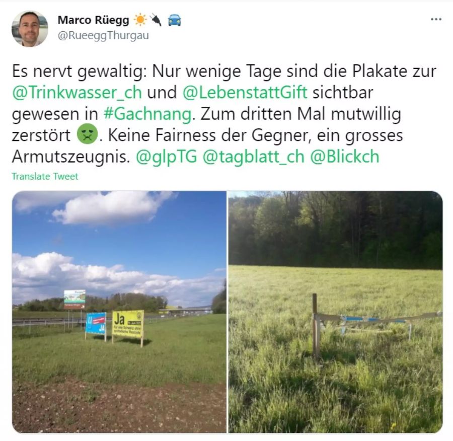 Pestizid-Initiative Trinkwasser-Initiative Plakate