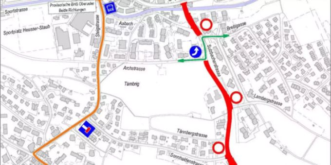 Sulzbacherstrasse wird zwei Wochen gesperrt. Uster
