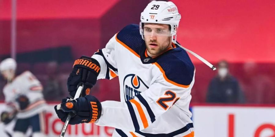 Leon Draisaitl ist der Superstar der Edmonton Oilers. Foto: David Kirouac/CSM via ZUMA Wire/dpa