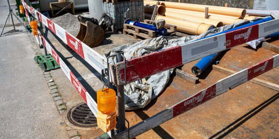 Baustelle in Lengnau (BE).