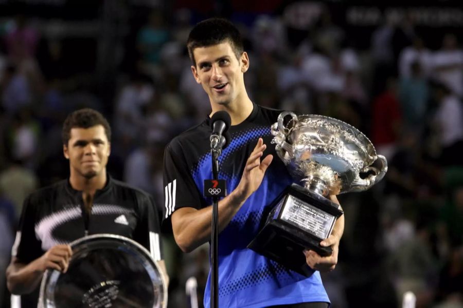 2008 gewinnt Novak Djokovic die Australian Open zum ersten Mal.