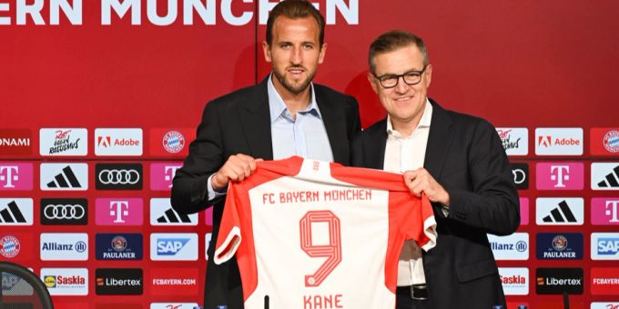 Harry Kane ist seit dem Sommer 2023 der neue Star-Stürmer bei Bayern München. Sein Trikot ist bei den Fans heissbegehrt. Harry Kane