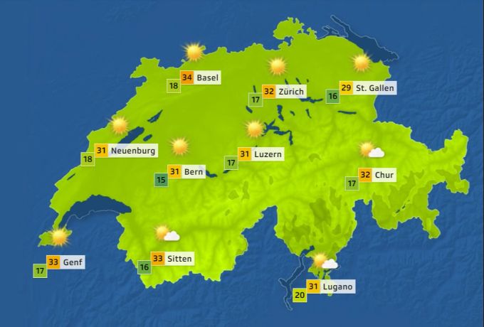 Das Wetter dürfte ab Freitag Gewitter frei bleiben. Wetter Gewitter