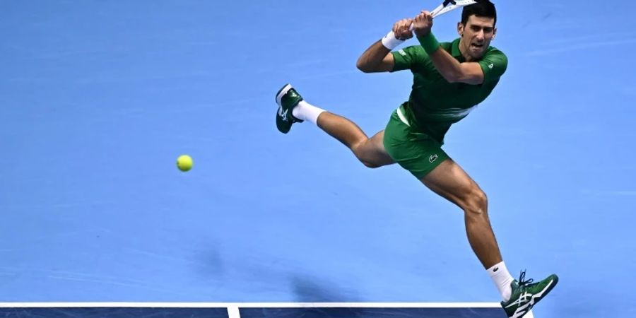 Voll in Bewegung: Tennis-Profi Novak Djokovic