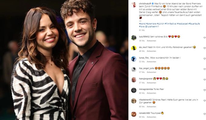 Luca und seine Christina sind unzertrennlich. Luca Hänni