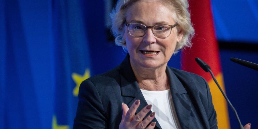 Christine Lambrecht während ihrer Rede bei der Berliner Sicherheitskonferenz.