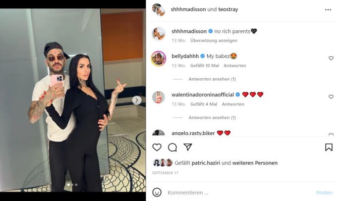Mia Madisson und ihr Ehemann Matteo Rocco. bachelor
