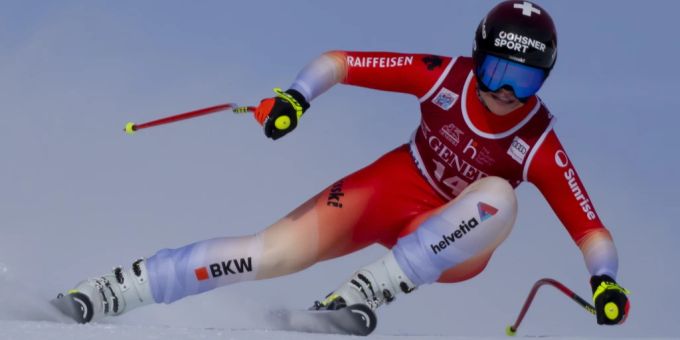 Corinne Suter wird auch bei der zweiten Abfahrt der Saison Zweite. Corinne Suter