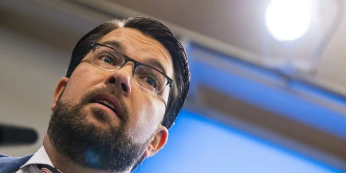 Der Chef der Schwedendemokraten, Jimmie Akesson Der Chef der Schwedendemokraten, Jimmie Akesson