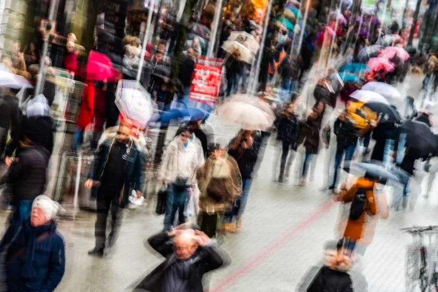 Fussgängerzone Bild verwackelt