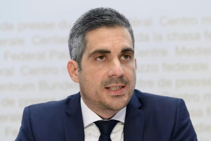 Darko Savic, Projektleiter «Neues Kampfflugzeug» bei Armasuisse, an einer Medienkonferenz zu den F-35A-Jets. Darko Savic Armasuisse