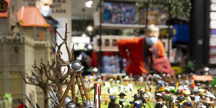 Die Genfer Escalade in Miniatur-Ausführung: 13'000 verschiedene Playmobil-Teile und über 500 Figuren auf 7 Quadratmetern.