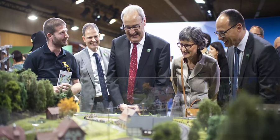 Am 7. Oktober war die Olma in St. Gallen nach einem Jahr Corona-Pause in Anwesenheit von Bundespräsident Guy Parmelin (SVP) eröffnet worden. (Archivbild)
