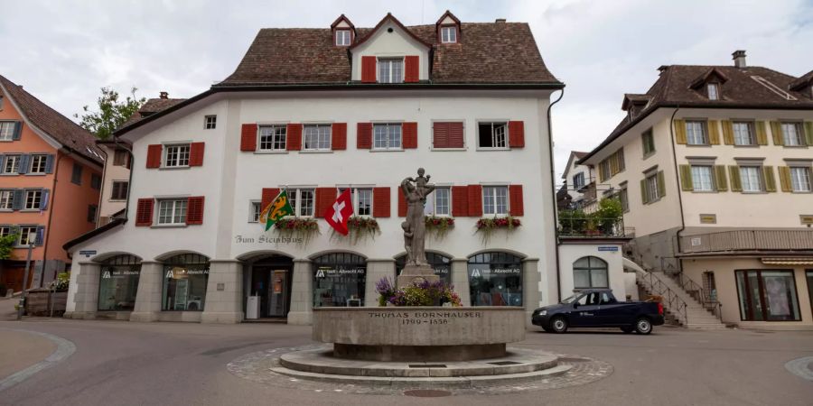 Der Thomas Bornhauser Brunnen in Weinfelden.