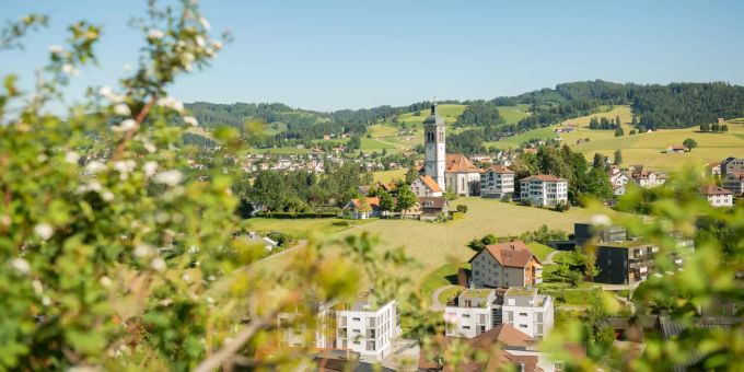 Blick auf die Gemeinde Speicher im Kanton Appenzell Ausserrhoden. Blick auf die Gemeinde Speicher im Kanton Appenzell Ausserrhoden.
