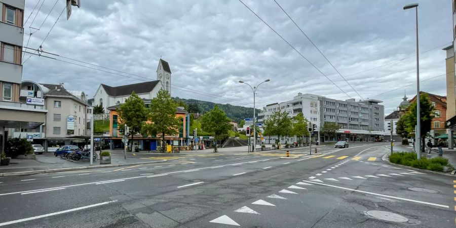 Das Stadtzentrum der Gemeinde Kriens.