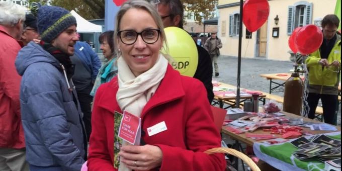 Katharina Ali-Oesch bei einer SP-Veranstaltung. Katharina Ali-Oesch.
