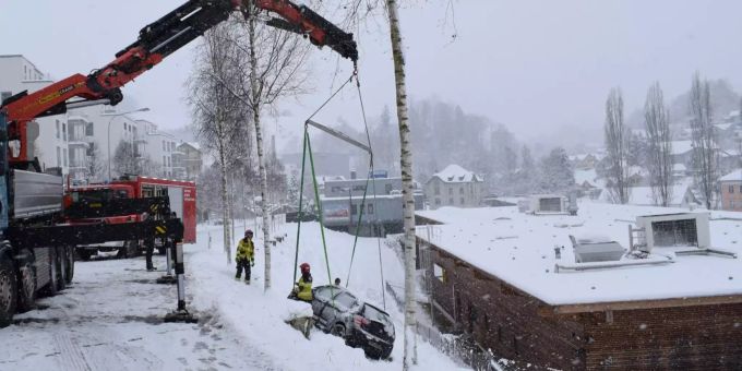 Niemand wurde verletzt. Unfall