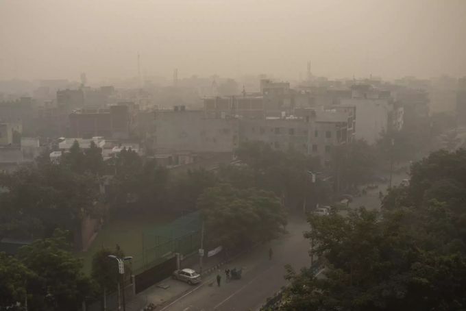 So sah es am Freitagmorgen in Neu Dehli aus. India Pollution