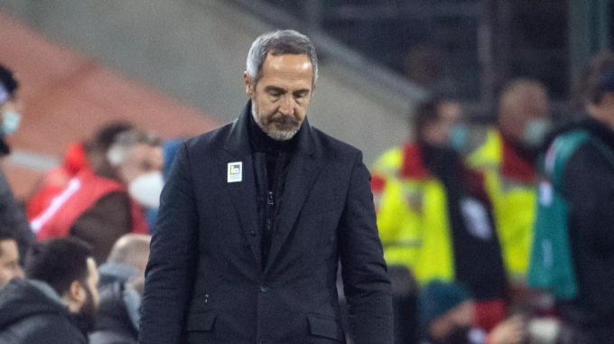 Adi Hütter, Trainer von Borussia Mönchengladbach, im Spiel gegen Eintracht Frankfurt in der Bundesliga. Adi Hütter Borussia Mönchengladbach