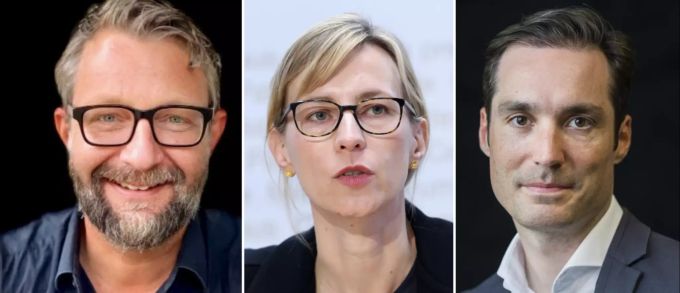 Drei der Experten, die am Verband der Kinderärzte Kritik üben: Dominique de Quervain, Stress-Forscher an der Uni Basel; Isabella Eckerle, Virologin am Universitätsspital Genf; Christian Althaus, Epidemiologe an der Uni Bern. Experten Masken Schulen Kinderärzte