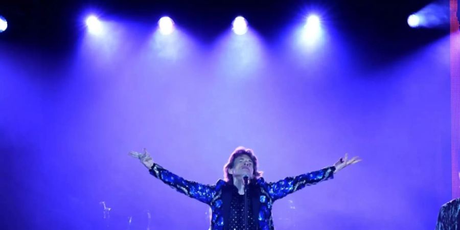 Mick Jagger von den Rolling Stones auf der Bühne