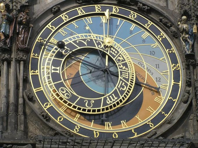 Astronomische Uhr am Rathaus. Uhr