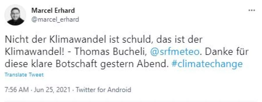 Ein Nutzer dankt Thomas Bucheli für seine klaren Worte.