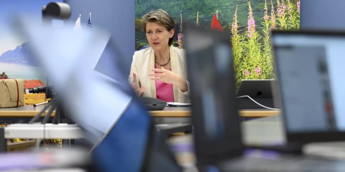 Simonetta Sommaruga war am Sonntag in Brüssel (Archiv). sommaruga