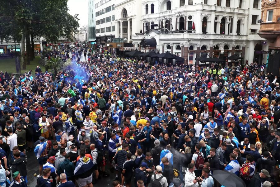 Tausende schottische Fans versammelten sich in London.