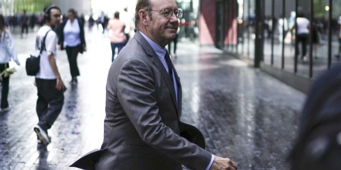 Kevin Spacey am Prozesstag der Aussagen von David Furnish und Elton John. Kevin Spacey Prozess