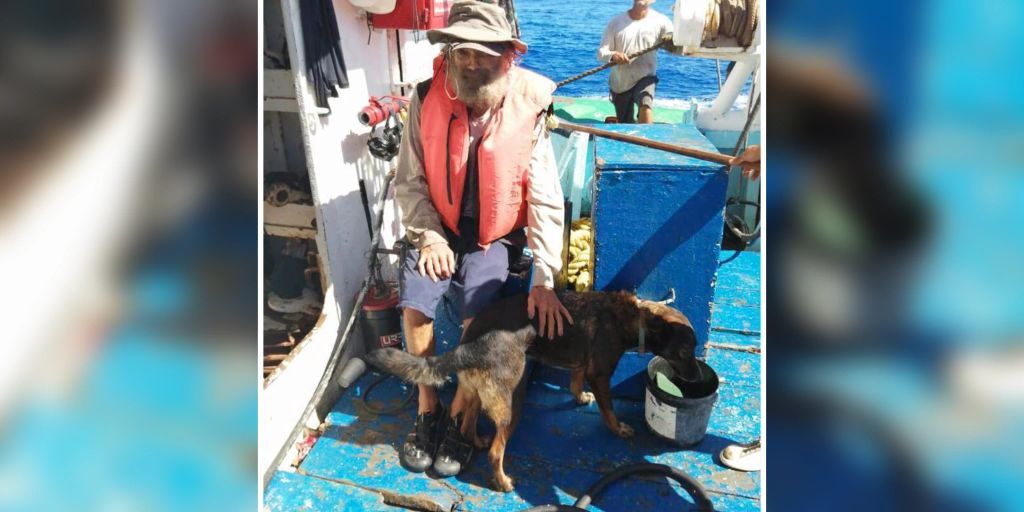 The rescued castaway gives his dog away