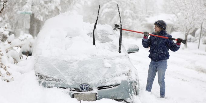 Der Kollaps des Golfstrom-Systems wegen dem Klimawandel könnte zu mehr Winterstürmen in Europa führen, wie hier in Utah, USA. Golfstrom-System Europa Klimawandel