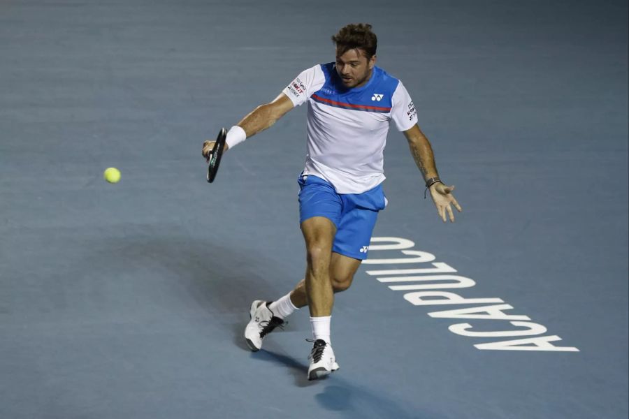 Stan Wawrinka im Einsatz in Acapulco.