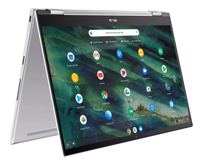 Das Flip C436 kann aufgrund des Scharnieres den Bildschirm in jedem beliebigen Winkel fixieren. Asus Chromebook Flip C436