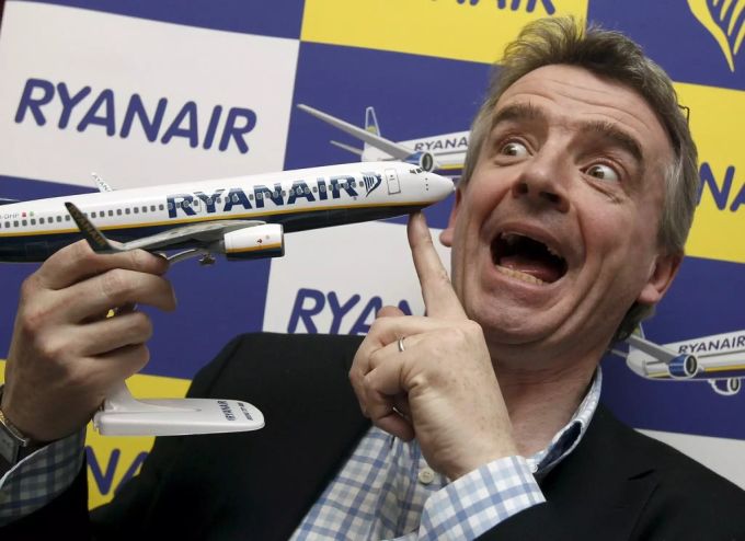 Der CEO der Fluggesellschaft Ryanair, Micheal O'Leary. ryanair CEO