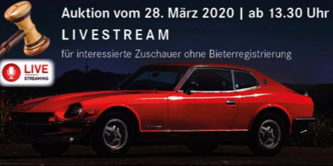 Die Oldtimer Galerie in Toffen BE wird anlässlich der Corona-Krise kreativ und streamt ihre Versteigerung live. toffen