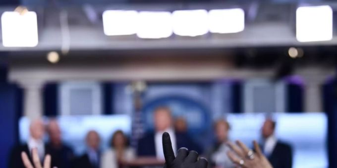 Pressebriefing von Donald Trump zur Corona-Krise Pressebriefing von Donald Trump zur Corona-Krise