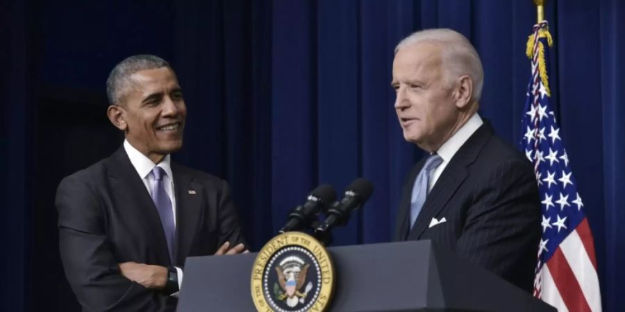 Obama (l.) und Biden im Jahr 2016