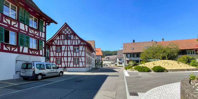 Das Dorfzentrum von Rafz. Das Dorfzentrum von Rafz.