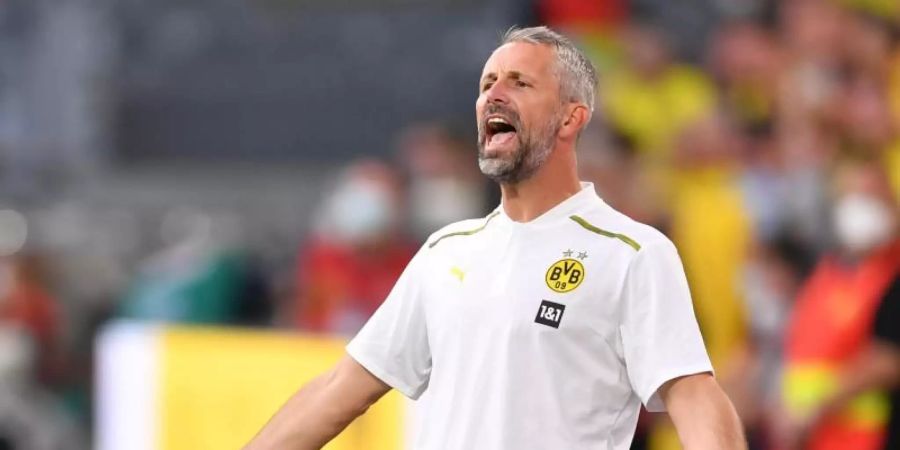 BVB-Trainer Marco Rose trifft mit seiner Mannschaft zum Auftakt des dritten Bundesliga-Spieltages auf den SC Freiburg. Foto: Marius Becker/dpa