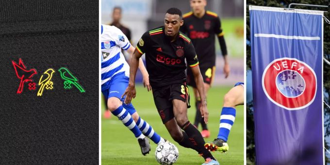 Ajax Amsterdam musste sein spezielles Ausweichtrikot aufgrund der Uefa abändern. ajax uefa